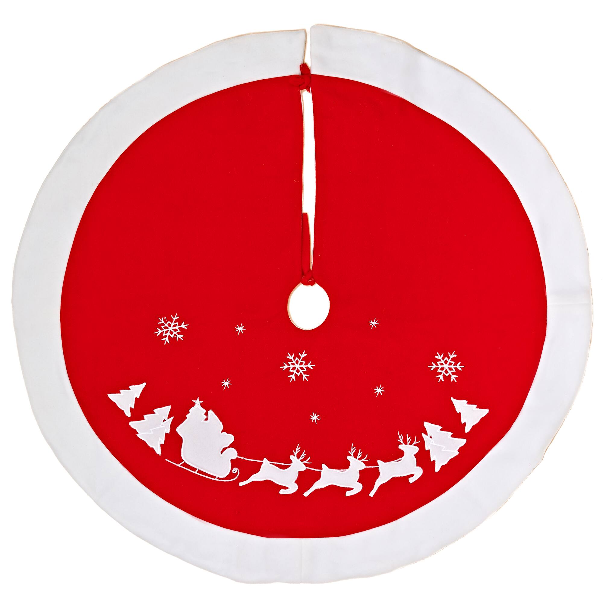 36" Reindeer Embroidery Christmas Tree Skirt